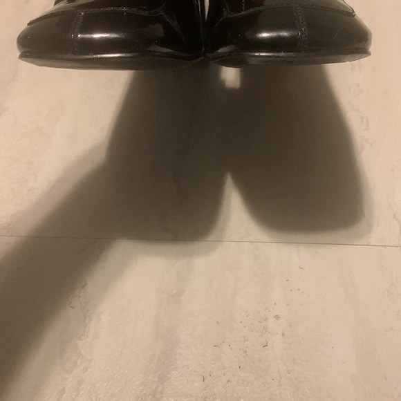 Bandolino Women's Black Leather Square Toe Front Buckle Heels Size 9.5M - Picture 11 of 15